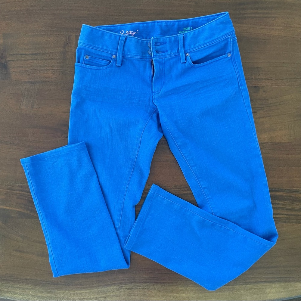 Lilly Pulitzer Size 2 Royal Blue Denim Jeans